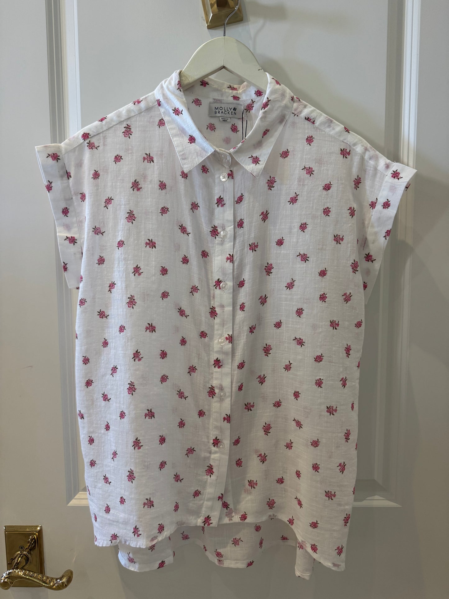 Ladies Woven Shirt-White