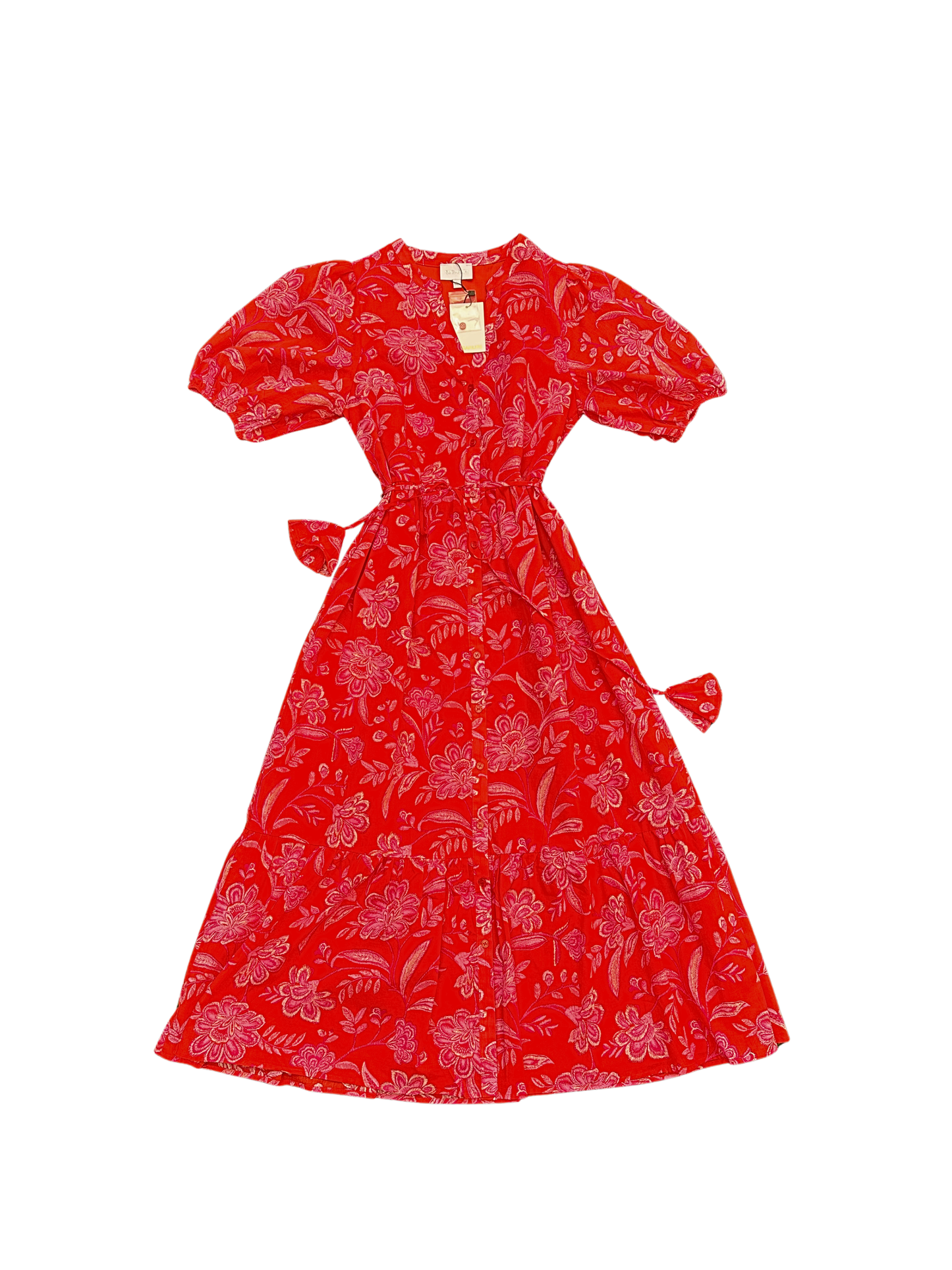 Aria Floral Beth Button Down Midi Dress