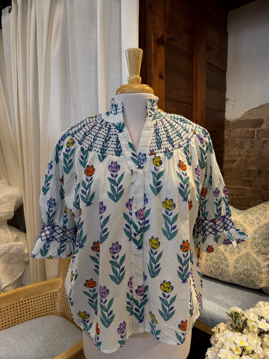 Floral Button Up Top