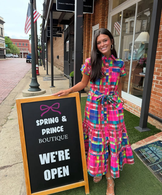 Rachel Dress - Circus Plaid