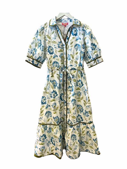 Short Sleeve Floral Print Dress