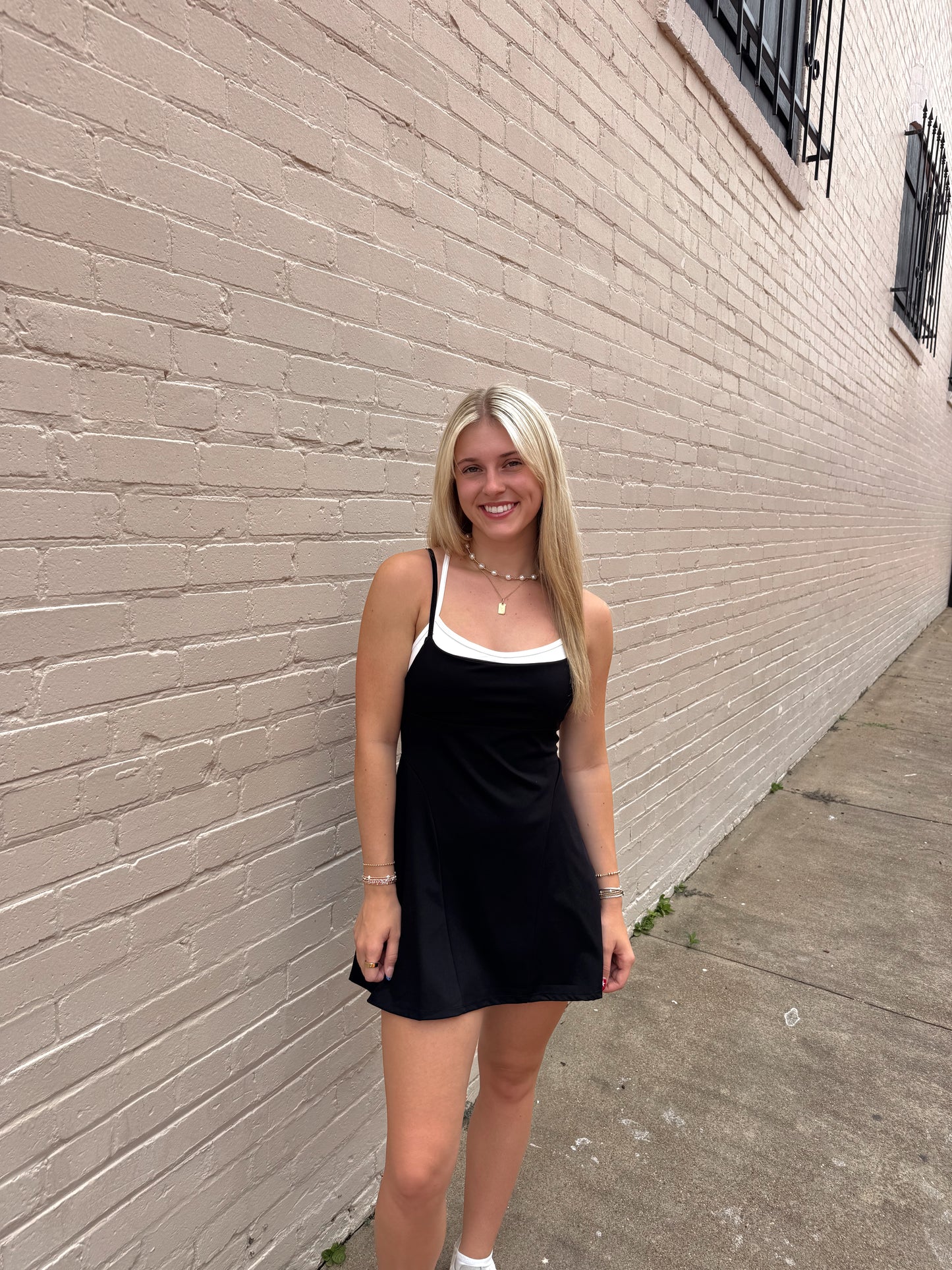 Double Layered Dress- Black and White