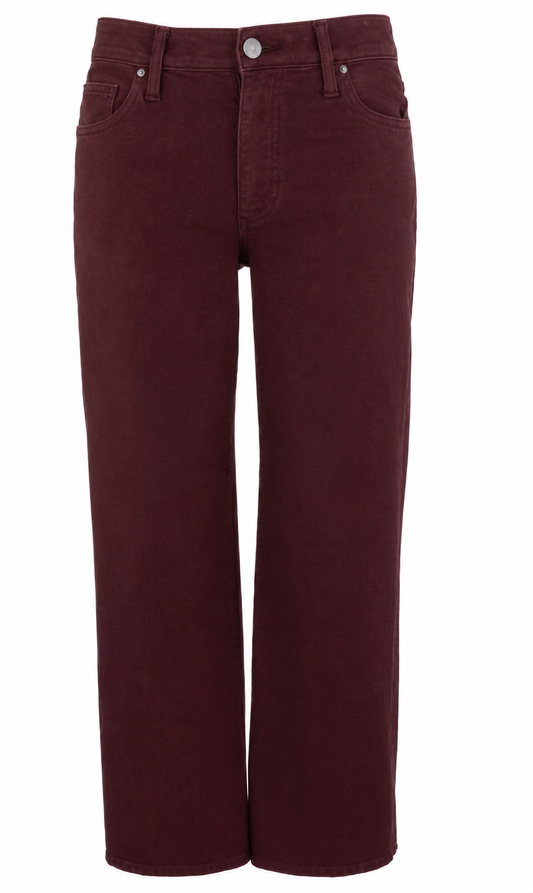 Charlotte High Rise Wide Leg- Claret