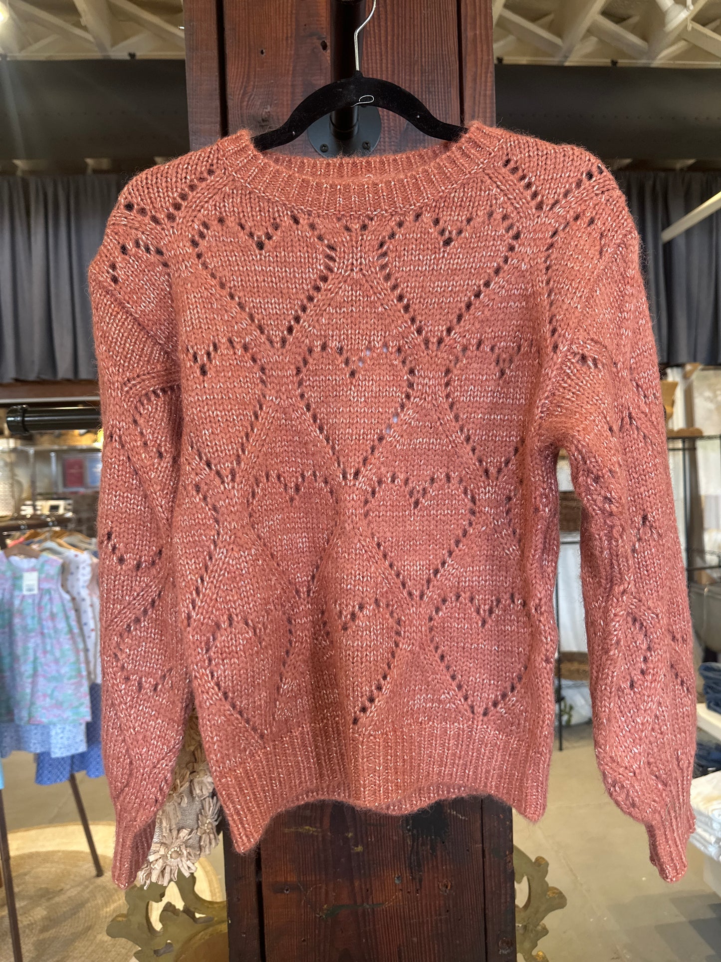 Ladies Knitted Sweater - Terracotta