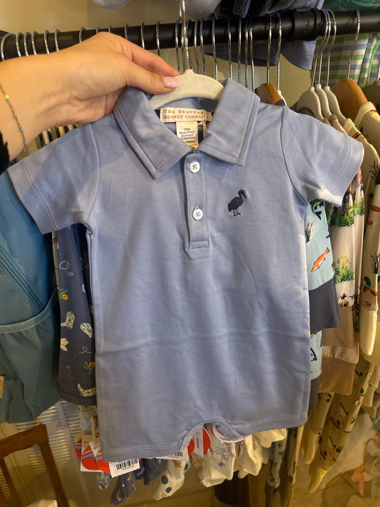 Sir Propers Romper Park City Periwinkle Nantucket Navy