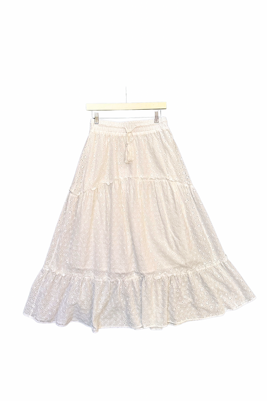 Young Ladies Woven Skirt- White