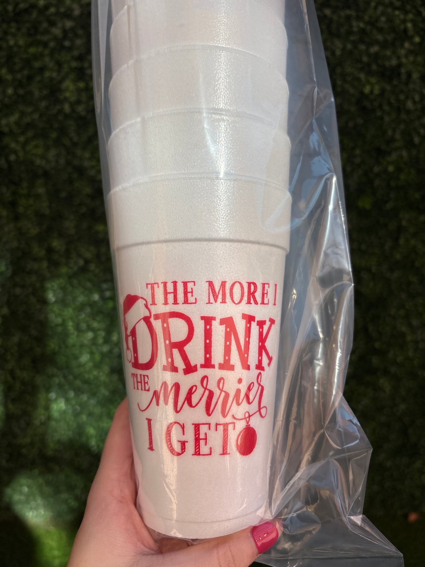 The More I Drink the Merrier I Get Cup-Red