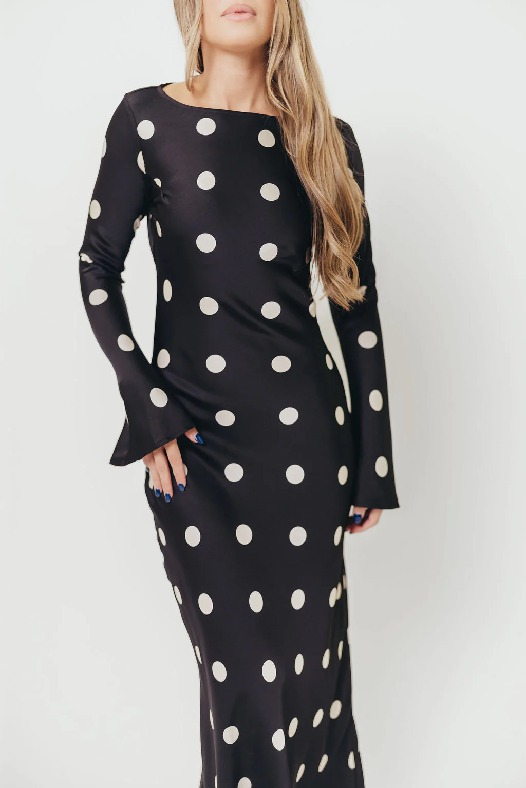 Georgie Black Dot Dress- Black