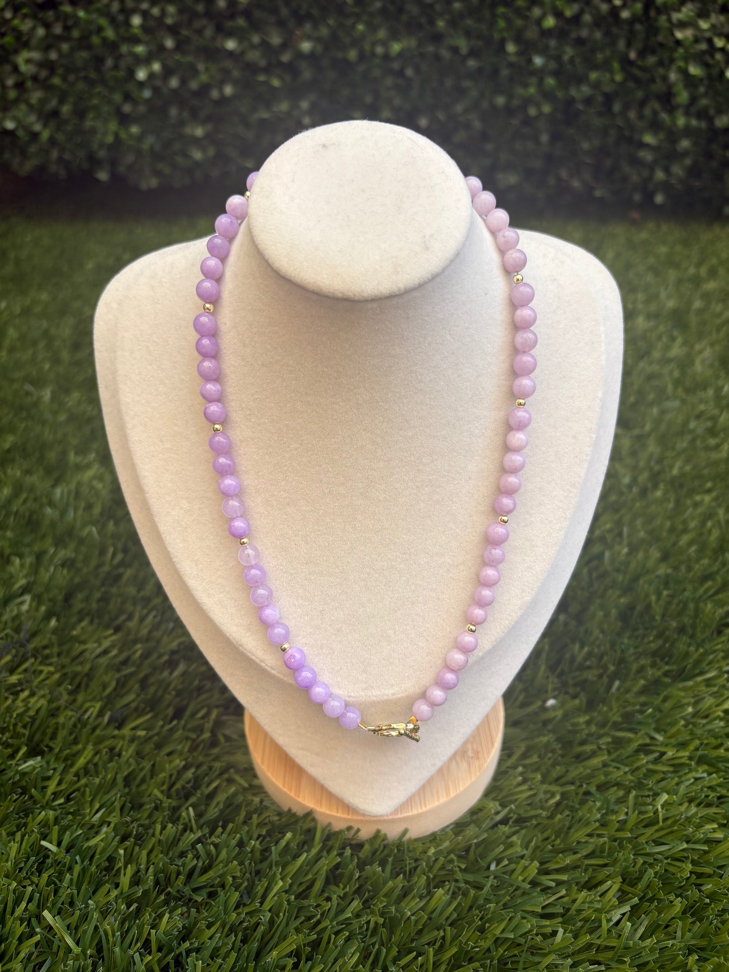 Purple and Gold Toggle Clasp Necklace