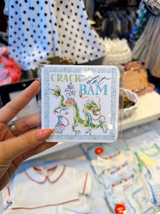 Square Coaster- Crack Dot Bam