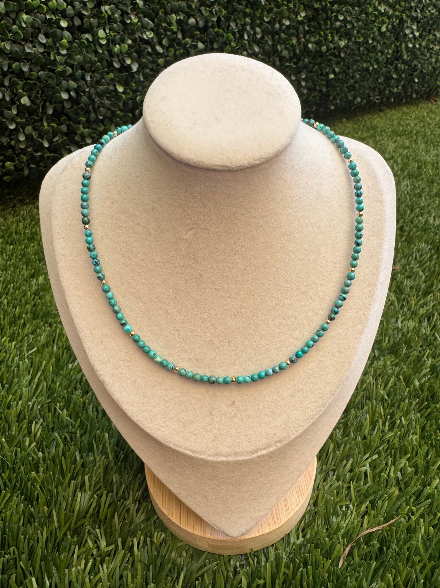 Turquoise Small Beaded Necklace