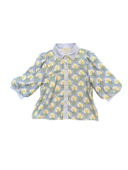 Button Down Lovely Floral Top