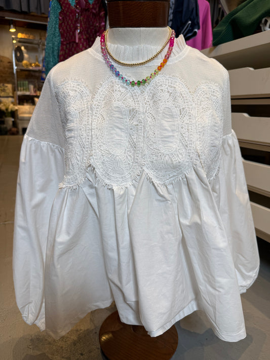 Lace Long Blouse