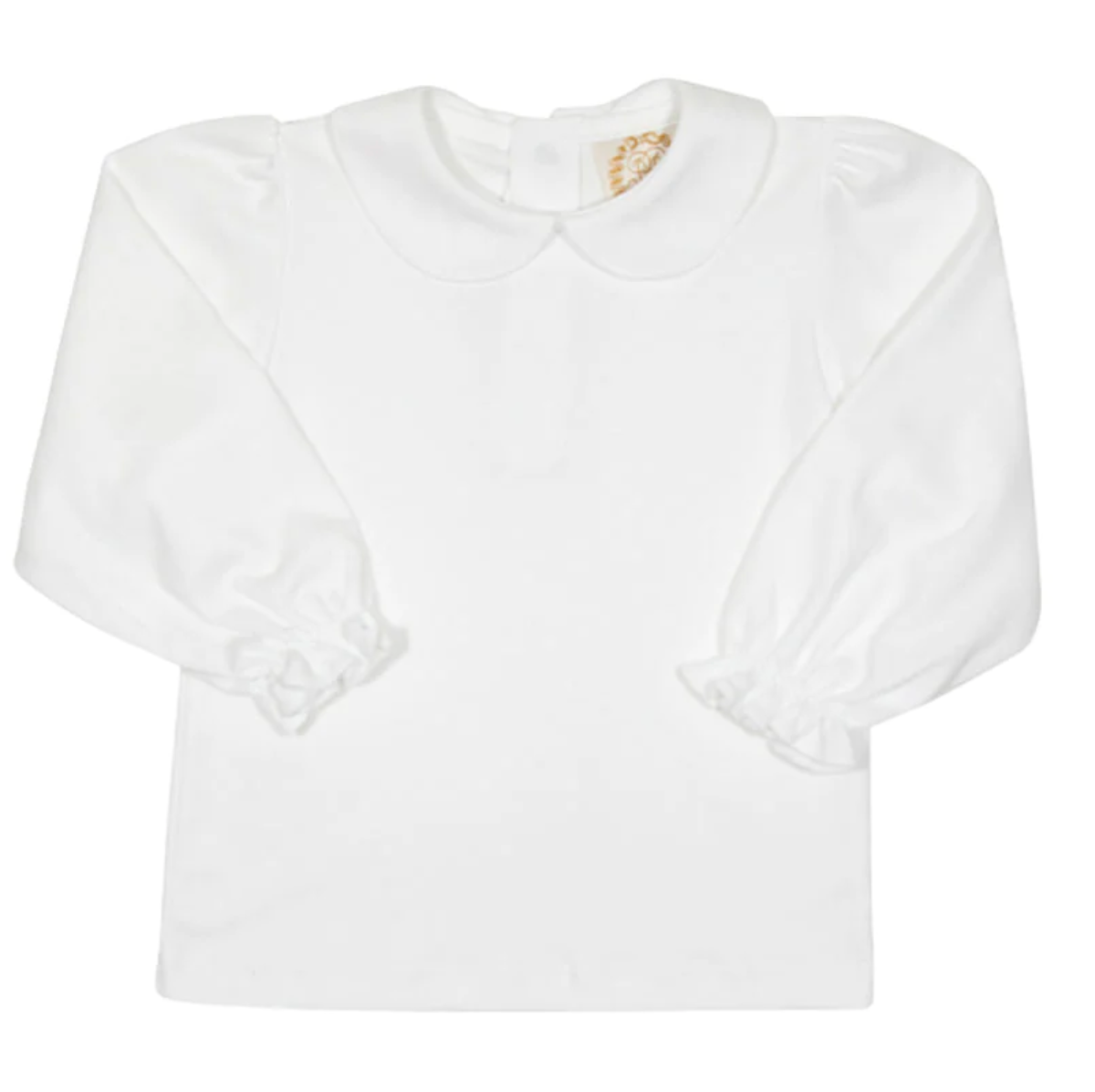 Maudes Peter Pan Collar Long Sleeve Shirt - Worth Avenue White