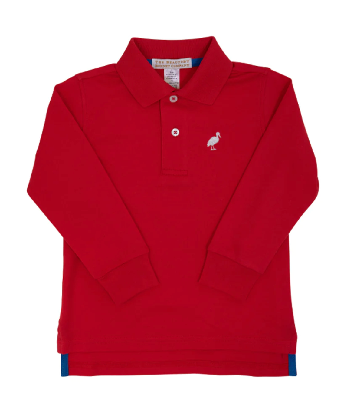 Long Sleeve Prim & Proper Polo & Onesie Richmond Red With Worth Avenue White Stork Regular price