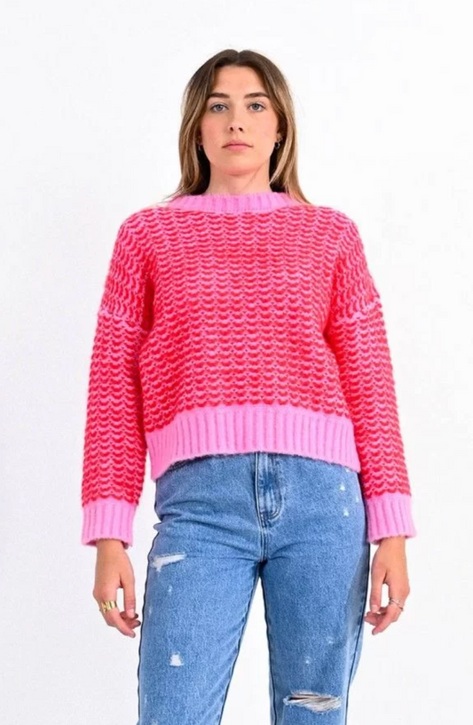Soft Knit Sweater - Fushia