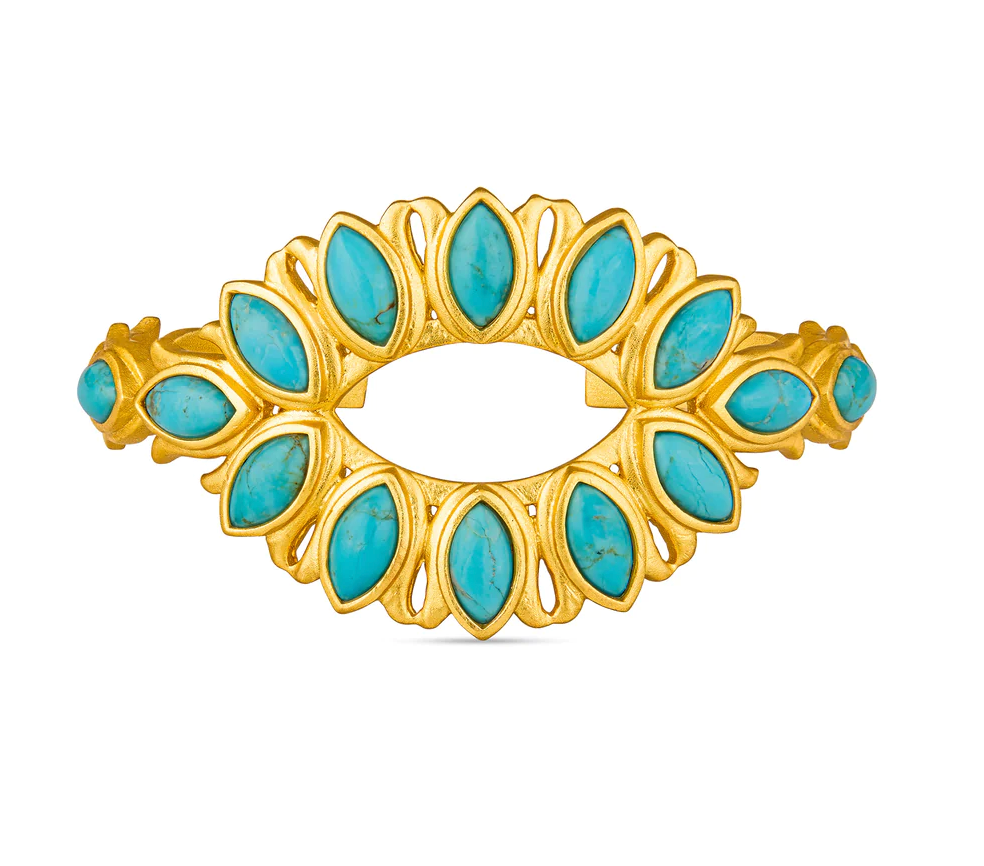 Water Lily Cuff- Turquoise