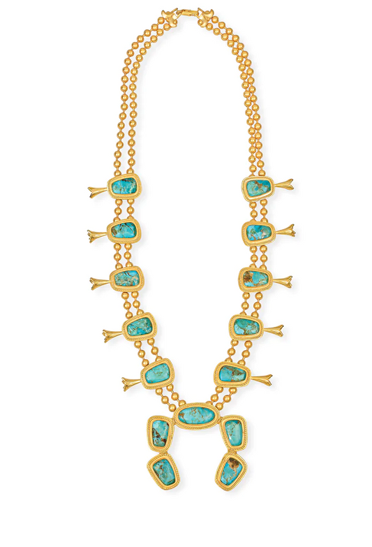 Squash Blossom Necklace- Turquoise