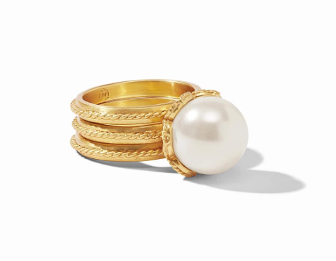 Delphine Pearl Ring Set Size 7