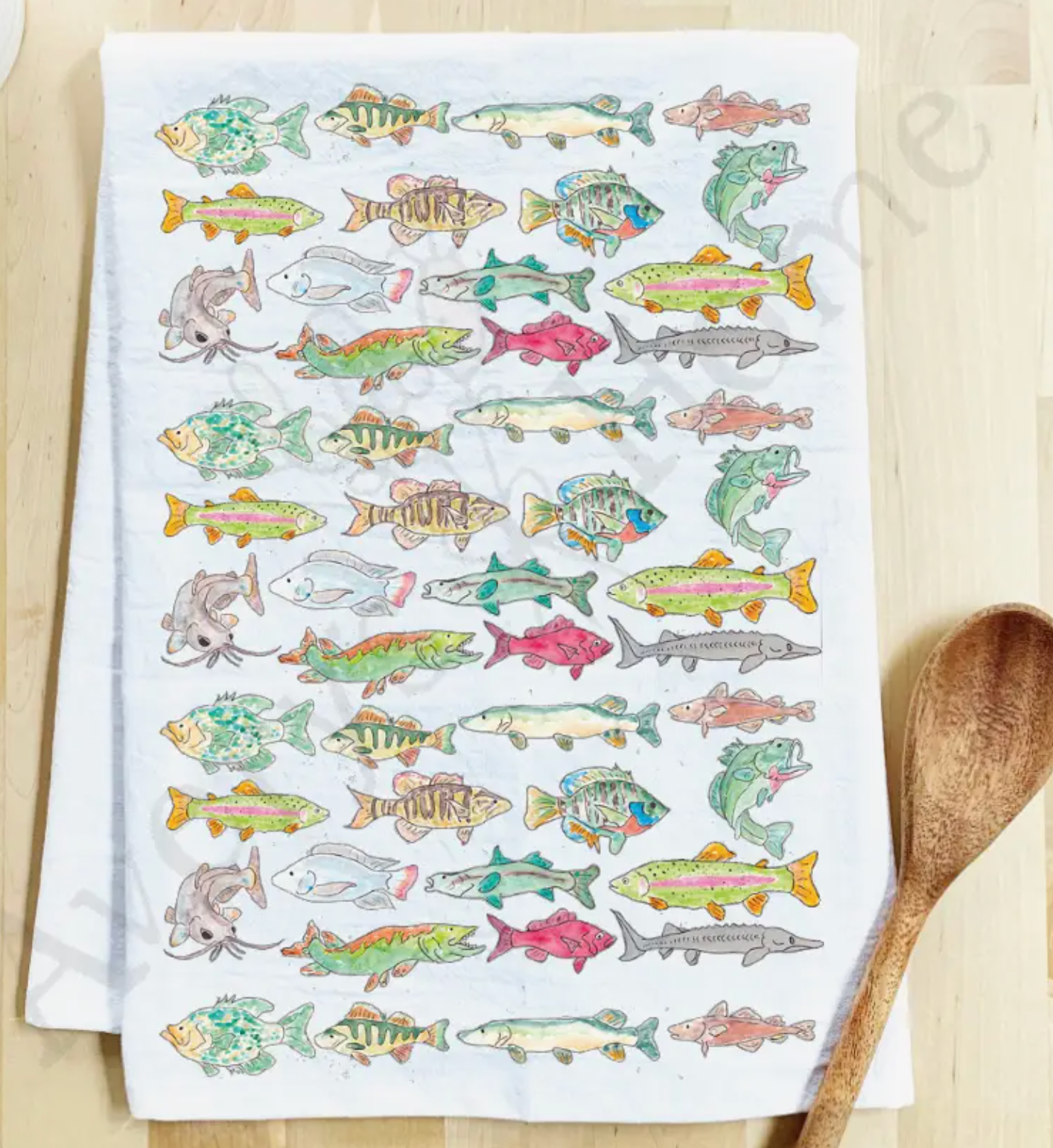 Lake Fish Kitchen Towels - Set of 2