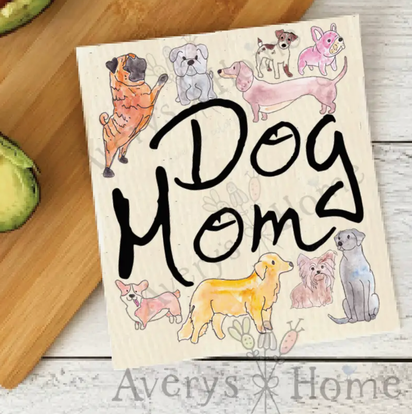 Dog Mom Swedish Dishcloth