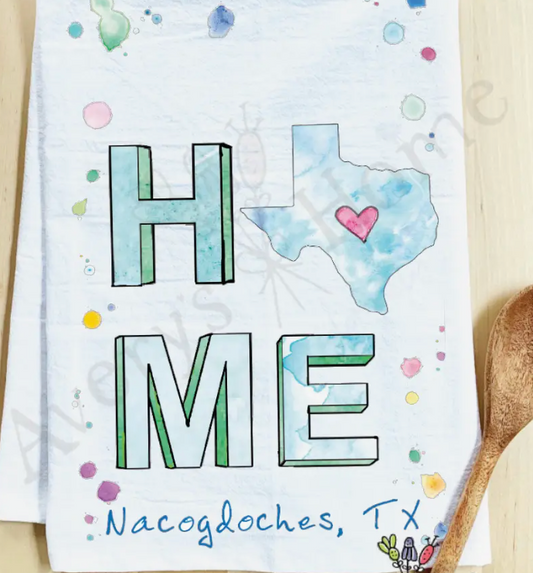 Home in Texas Customizable Kitchen Hand Towel
