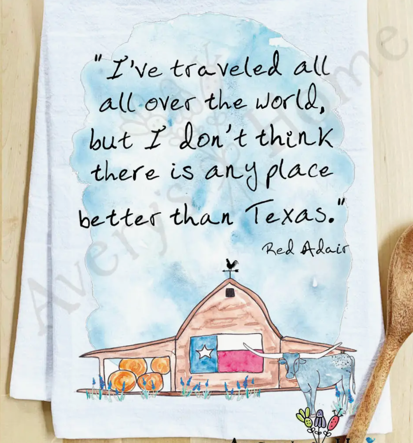 No Place Better Than Texas Barn Kitchen Towel