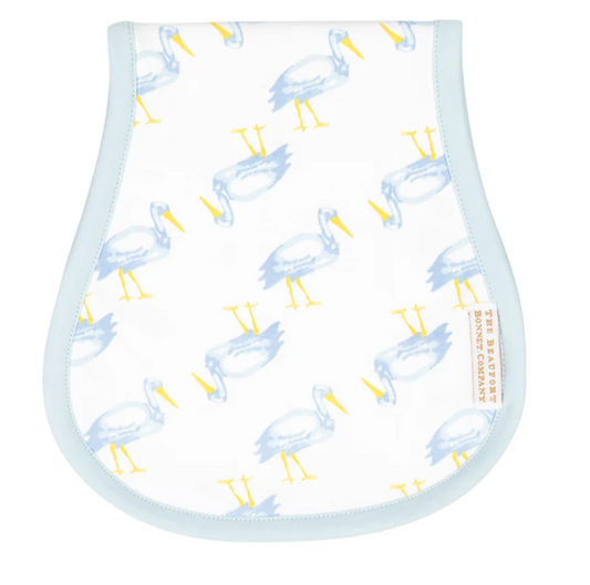 Oopsie Daisy Burp Cloth Sir Proper Stork With Buckhead Blue