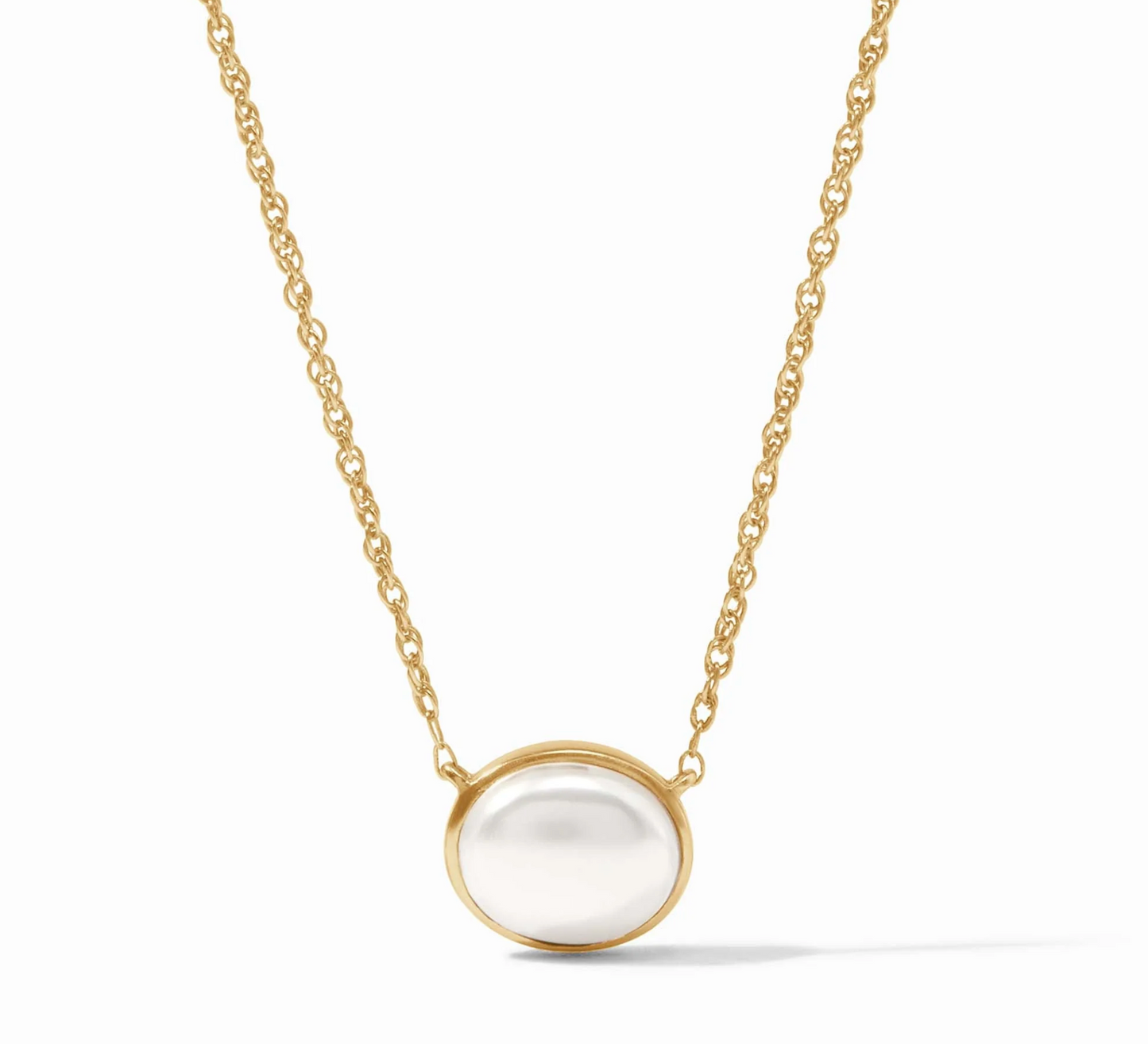 Nassau Solitaire Necklace (Pearl)