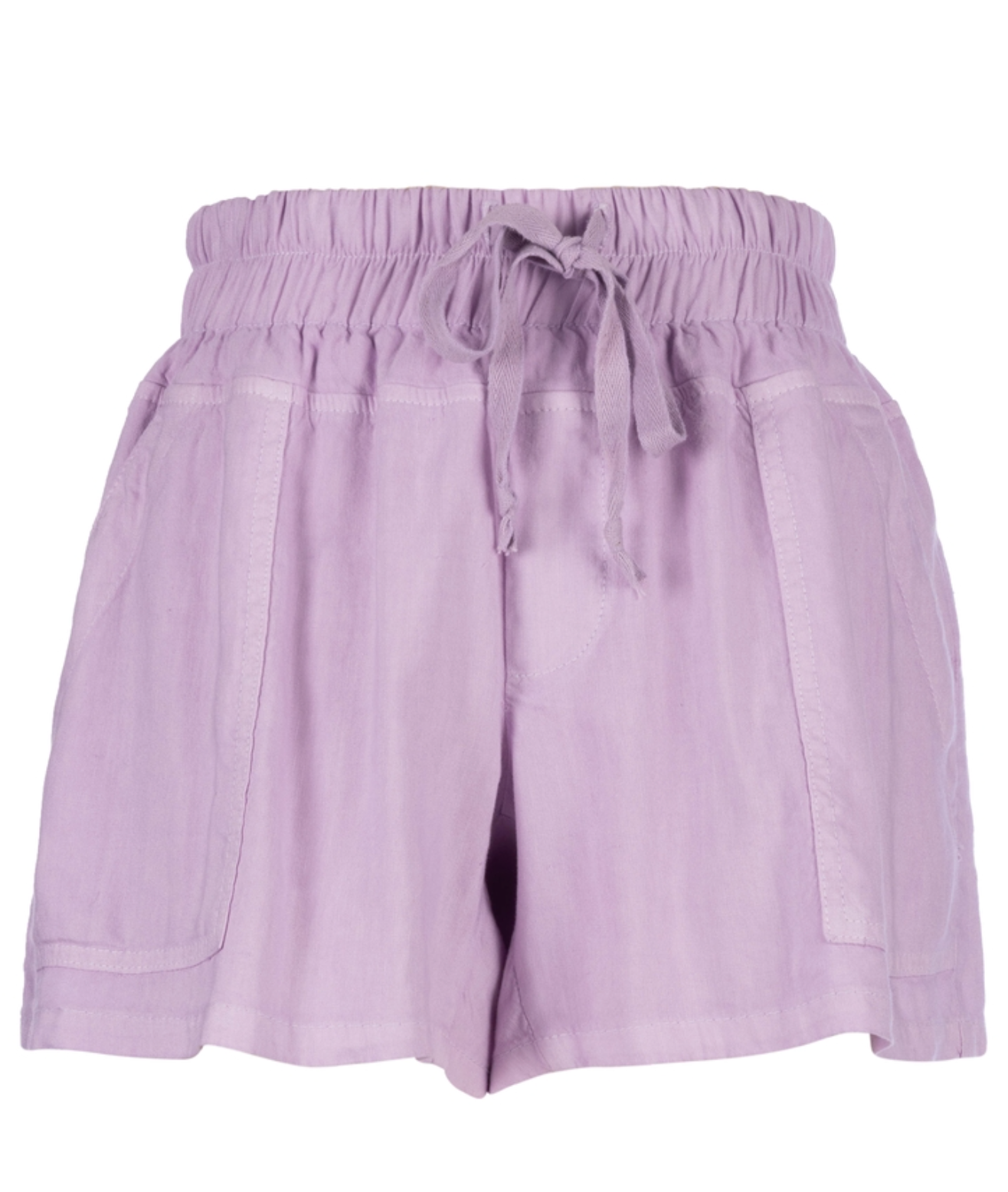 KUT Christina Drawstring Pork Chop Pocket Shorts - Lavender