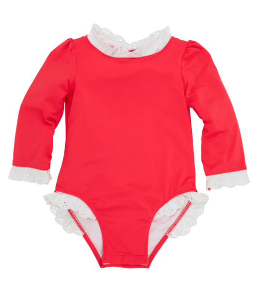 Sarasota Surf Suit Richmond Red With Worth Avenue White