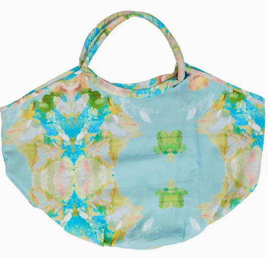 Stained Glass Blue Tote Bag
