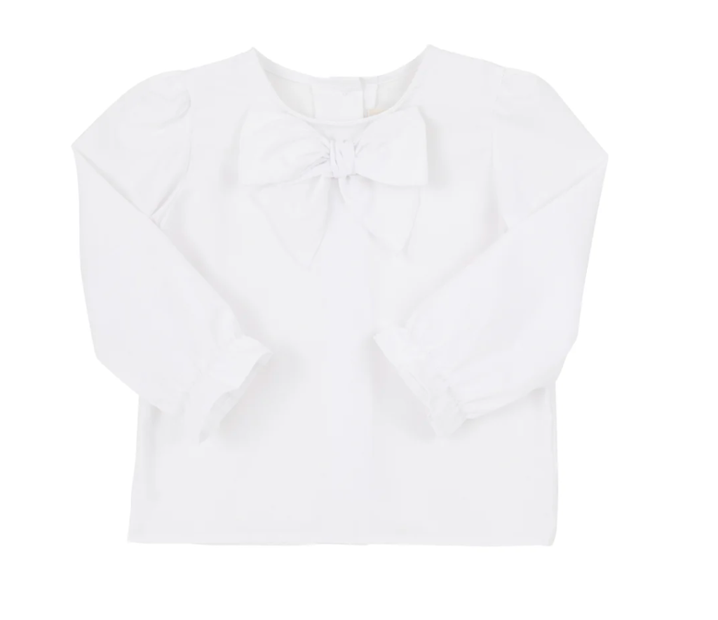 Beatrice Bow Blouse & Onesie - Worth Avenue White