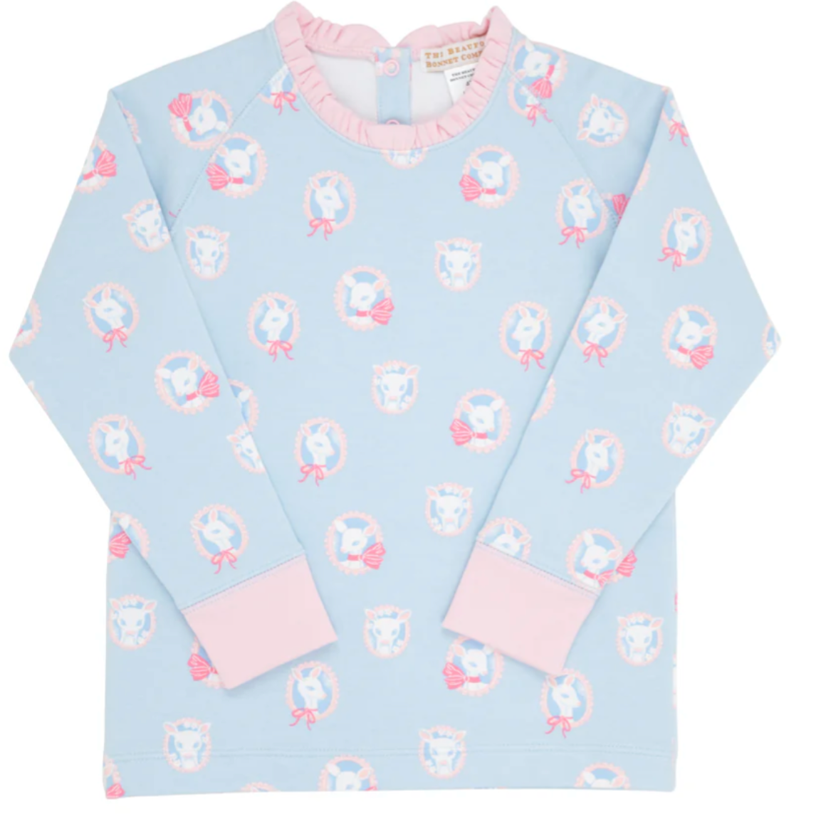 Cassidy Comfy Crewneck Dear Friends with Palm Beach Pink