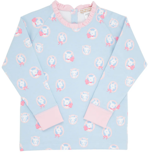 Cassidy Comfy Crewneck Dear Friends with Palm Beach Pink