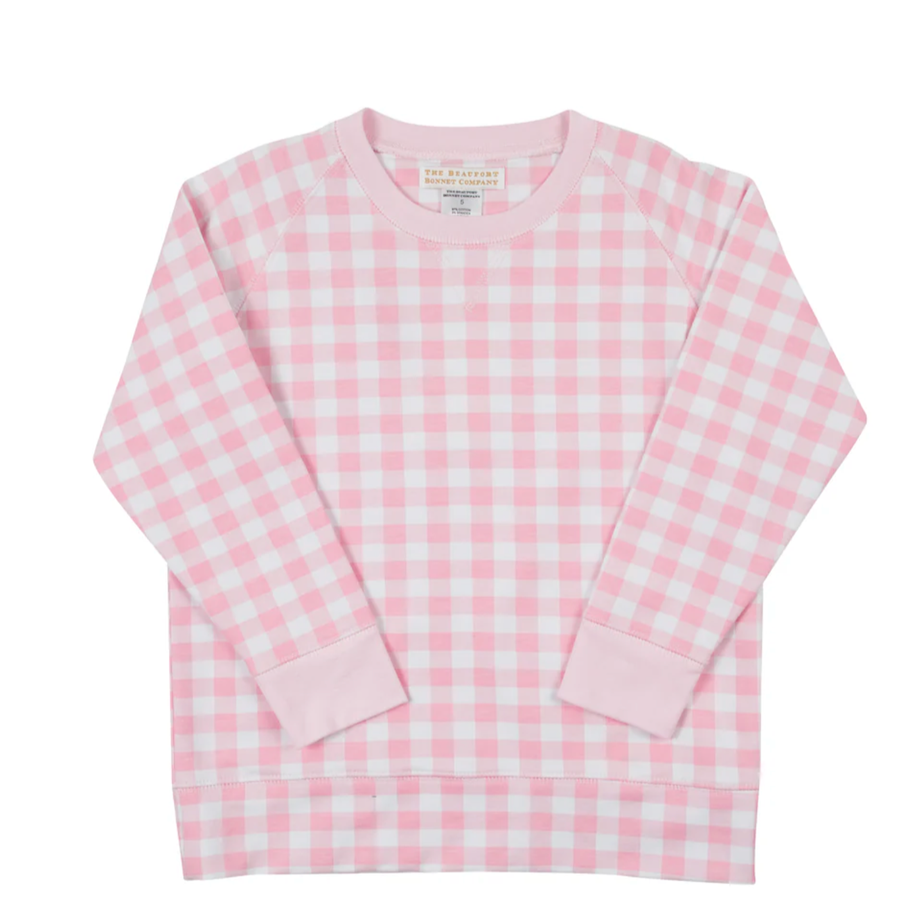 Cassidy Comfy Crewneck Palm Beach Pink Gingham with Palm Beach Pink Regular price