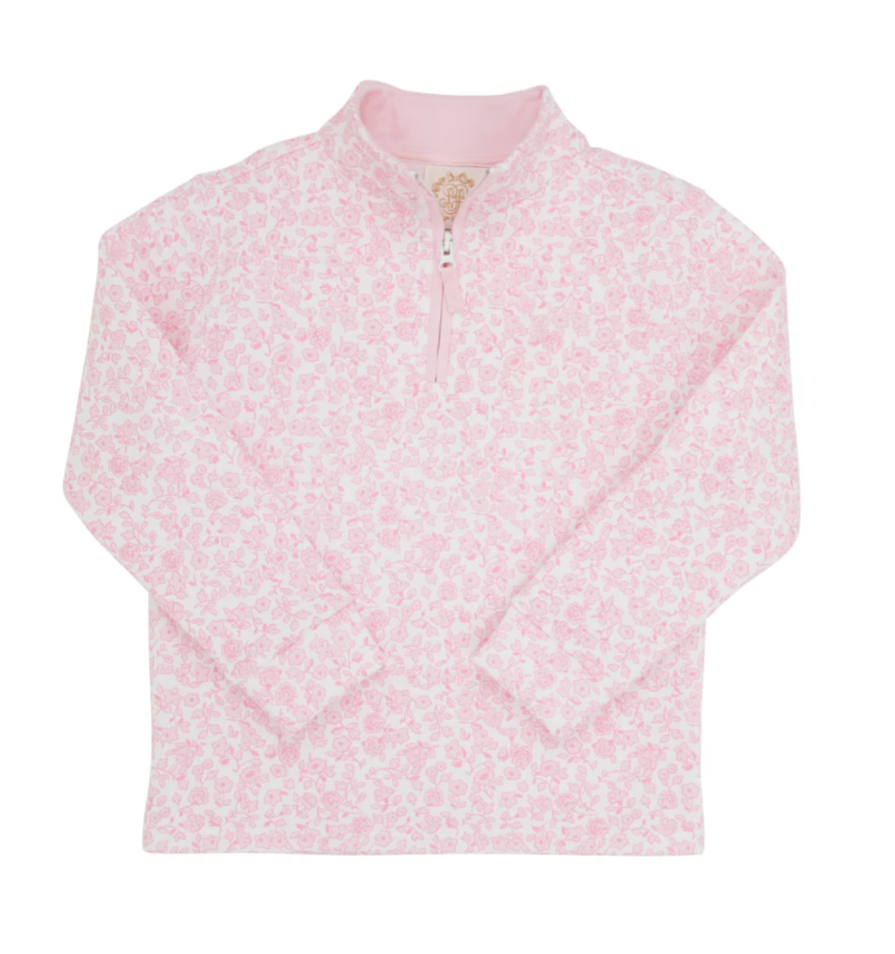 Canter Collar Half Zip Fleece- Greenville Garden/ Palm Beach Pink