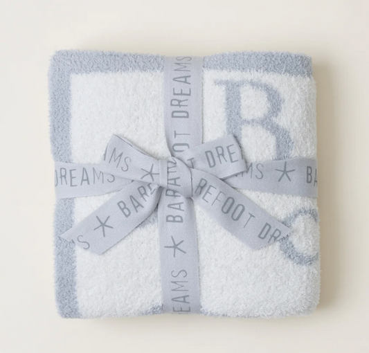 CozyChic ABC Blanket - Ocean/Cream