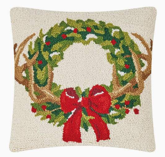 Holiday in the Woods Wreath Hook Pillow