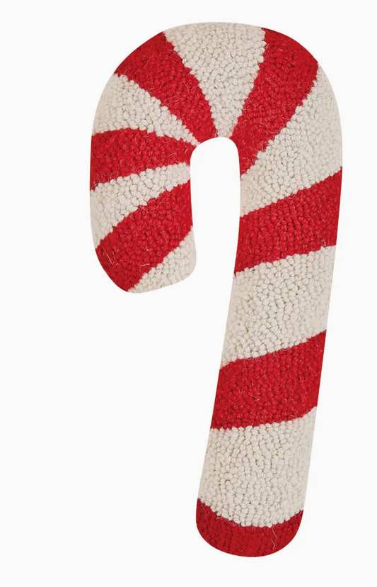 Shaped Candy Cane Hook Pillow