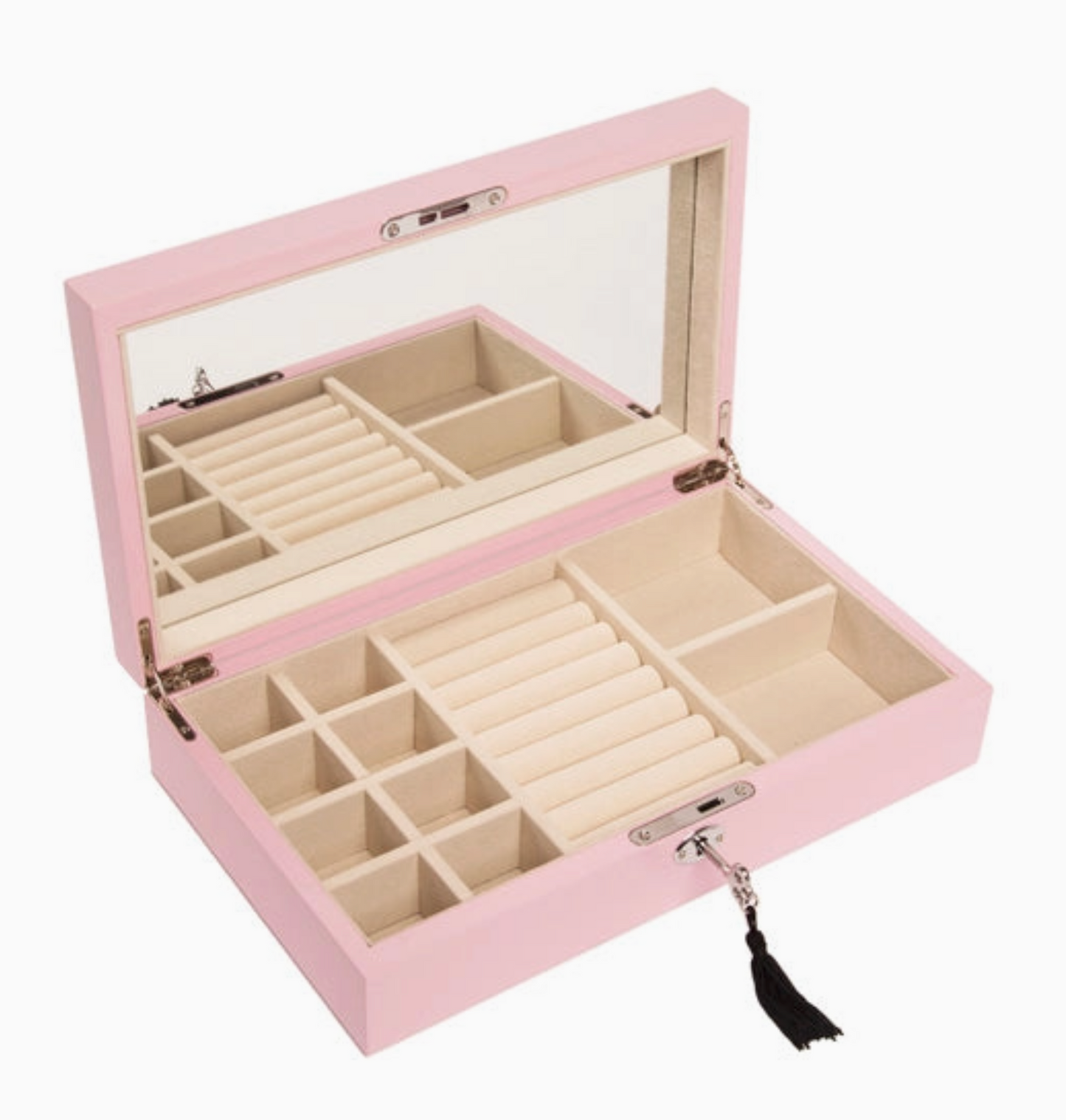 Single Hinged Jewelry Box-Rose Quartz