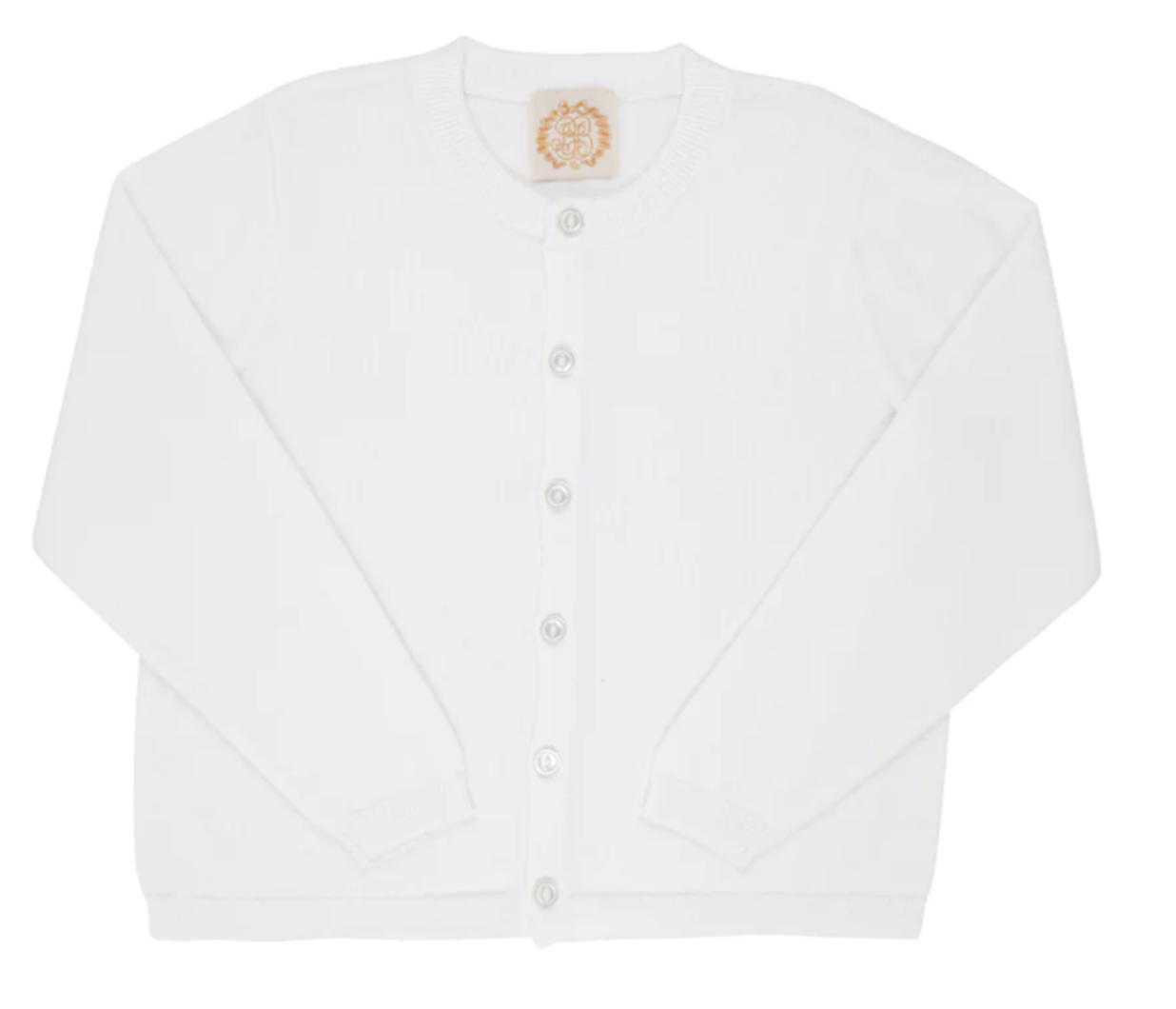 Cambridge Cardigan (Unisex) -Worth Avenue White with Pearlized Buttons