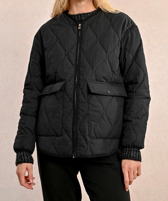 Quilted Jacket - Black