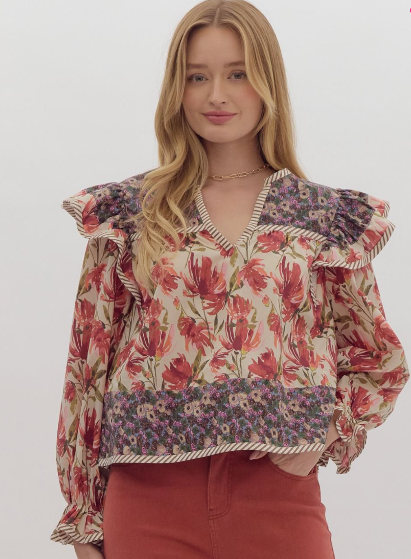 Multi Print Mix Blouse