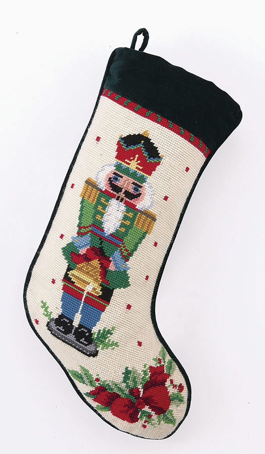 Nutcracker Melody Bell Stocking-Blue