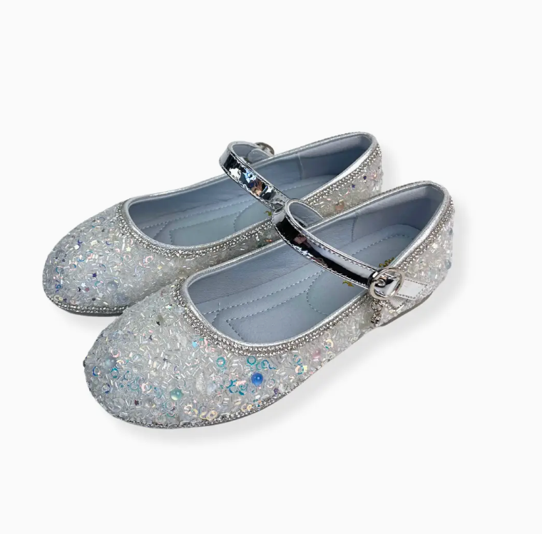 Clear Stone Flat Shoes