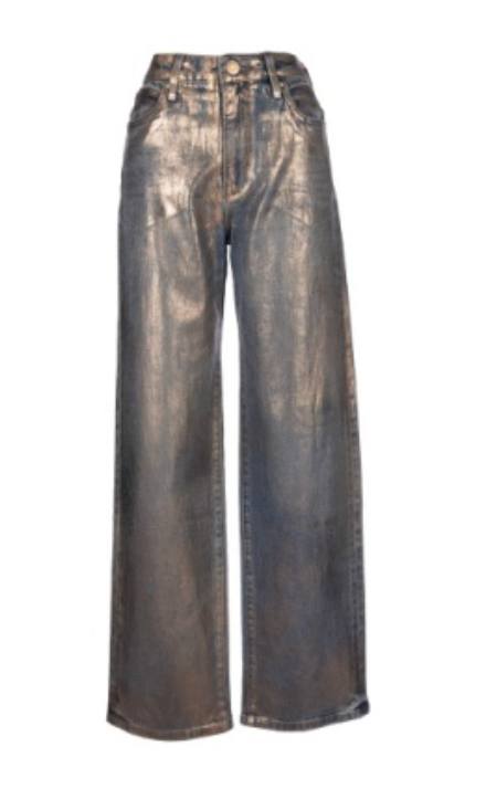 KUT Sienna High Rise Metallic Rose Gold Pants