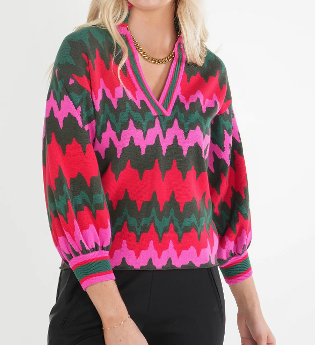 Lolli Sweater- Ruby Ripple