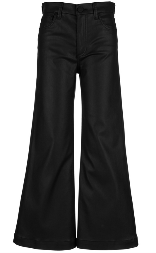 Meg High Rise Fab Ab Wide Leg Wide Hem-Black