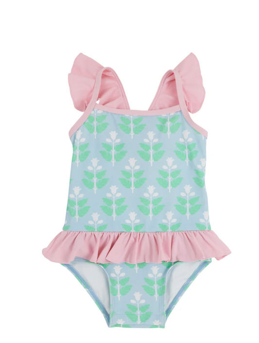 St. Lucia Swimsuit Hanover Hand Block with Palm Beach Pink